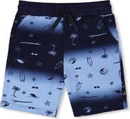 Deux par Deux Elastic Waist Gradient French Terry Shorts