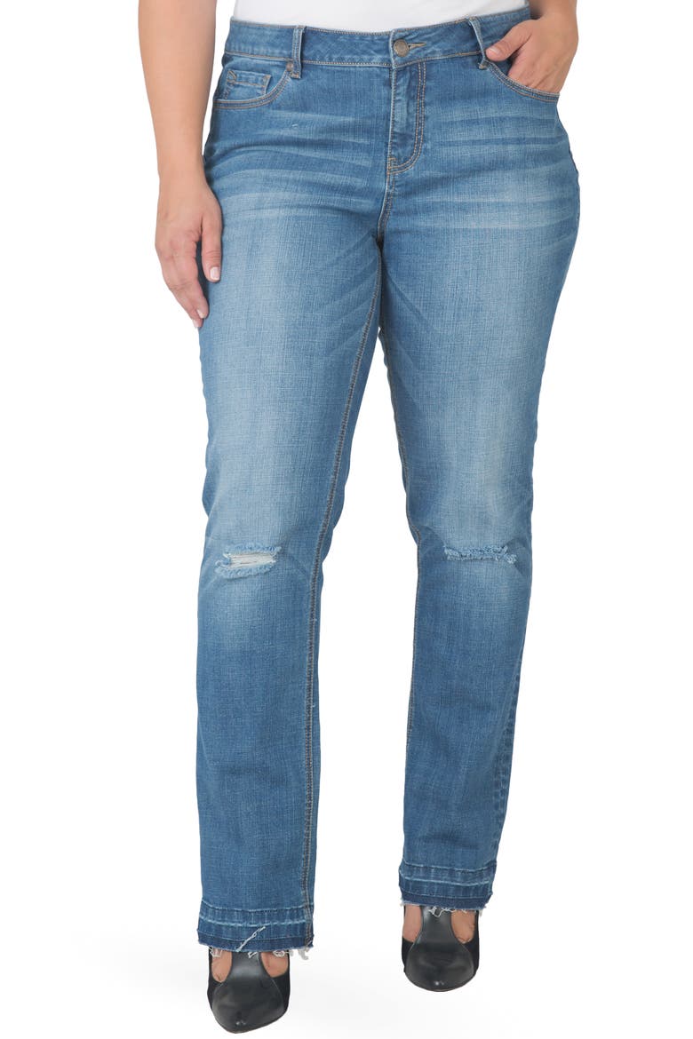 High Waist Straight Leg Jeans, Main, color, 3178DARKBLUE