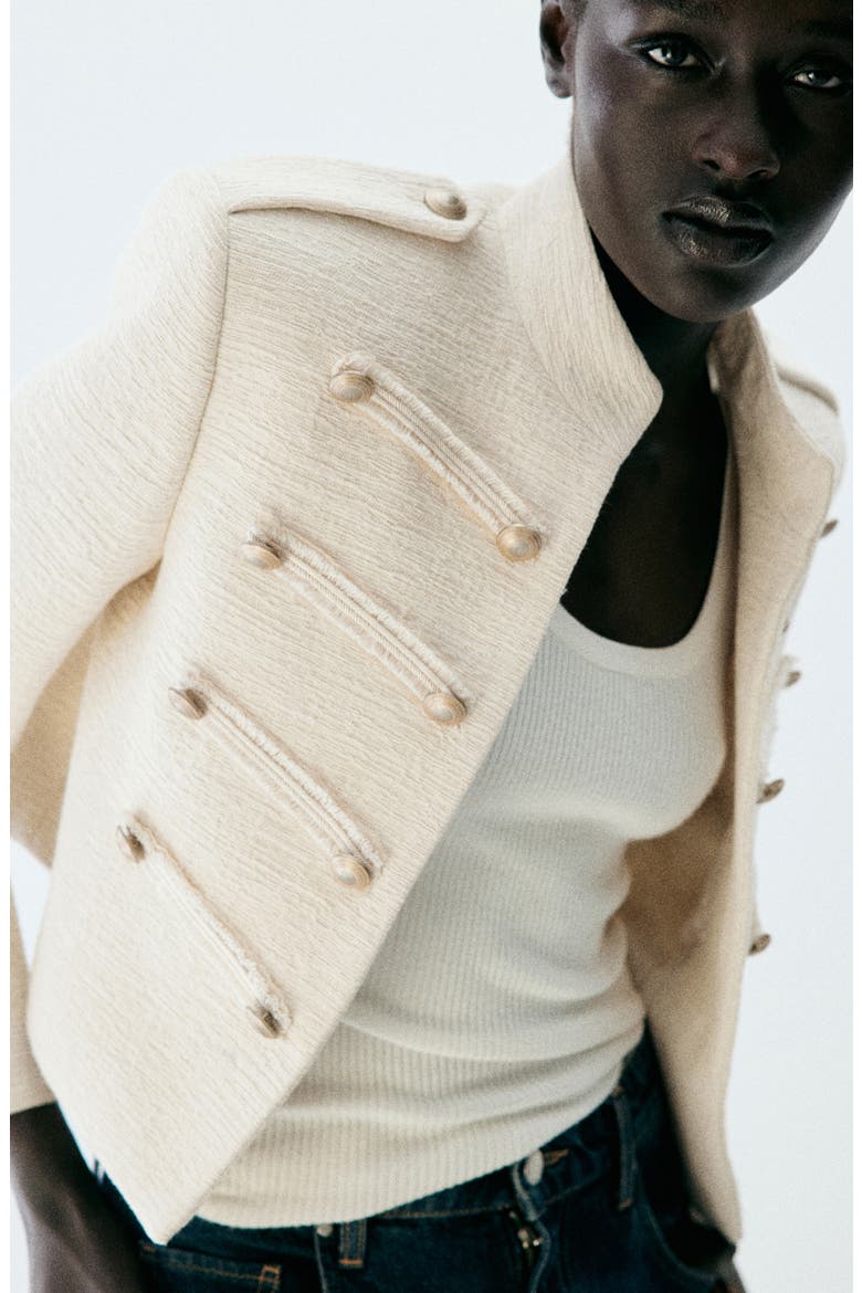 Charlie Frogging Tweed Jacket, Alternate, color, ECRU