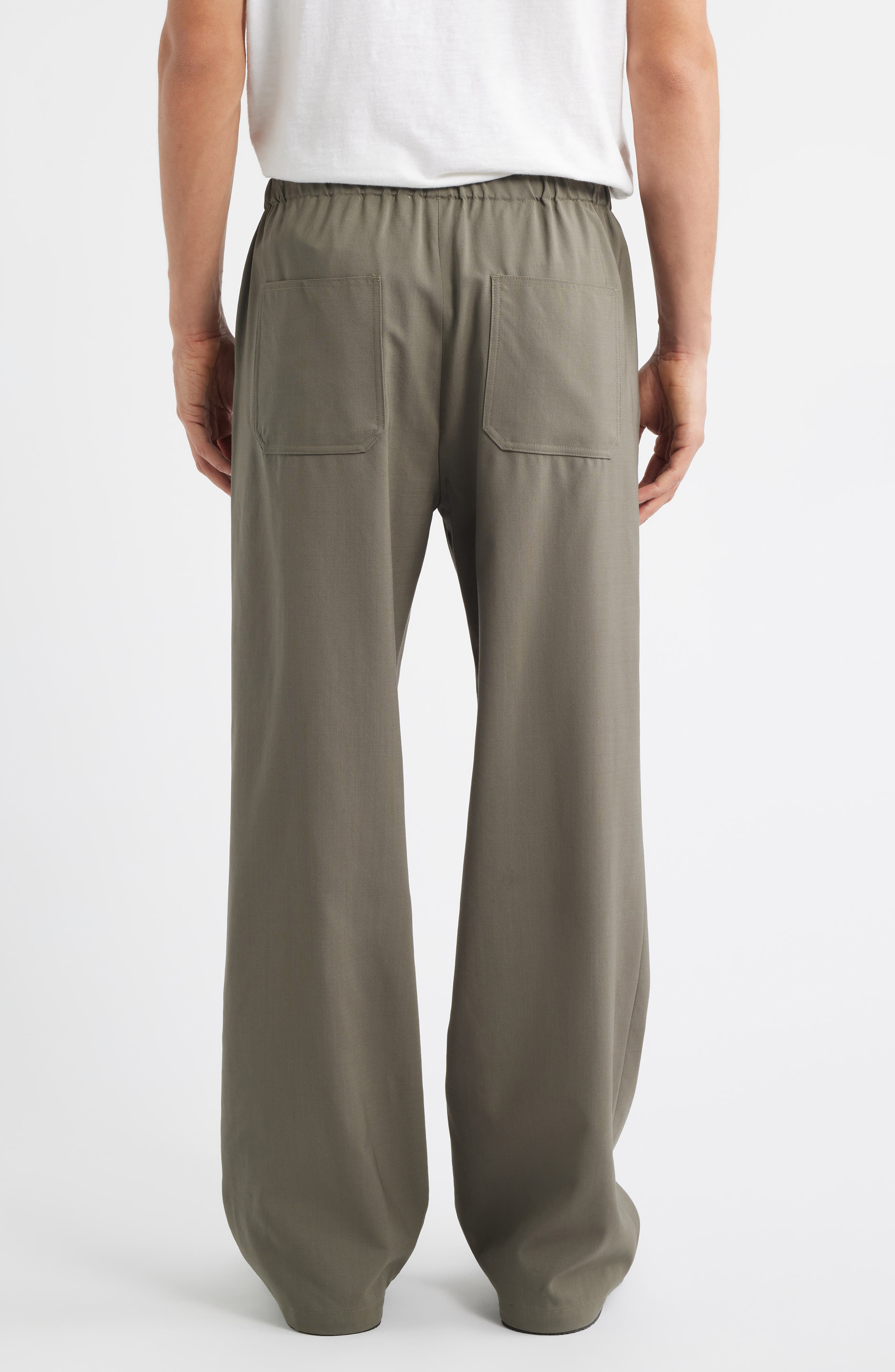 Easy Wide Leg Wool Pants - image 2