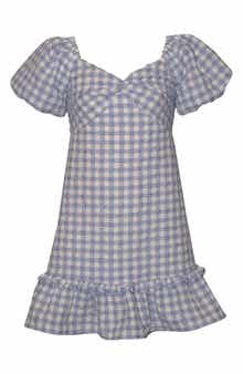 Iris & Ivy Kids' Puffed Sleeve Gingham Dress