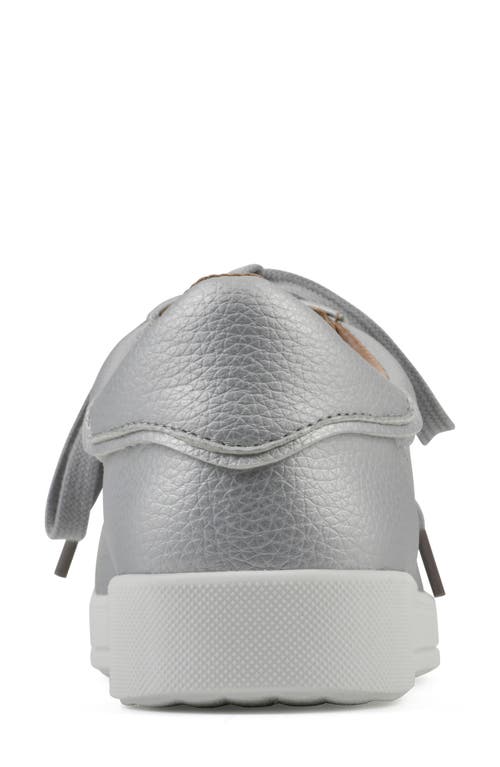 White Mountain Footwear Uniform Sneaker In Silver Smooth