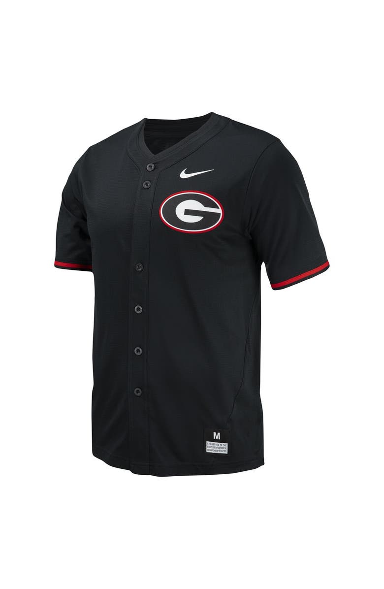 Nike Men's Nike Black Georgia Bulldogs Replica Full-Button Baseball Jersey, Alternate, color, 