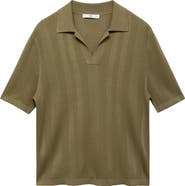 MANGO Rib Johnny Collar Polo