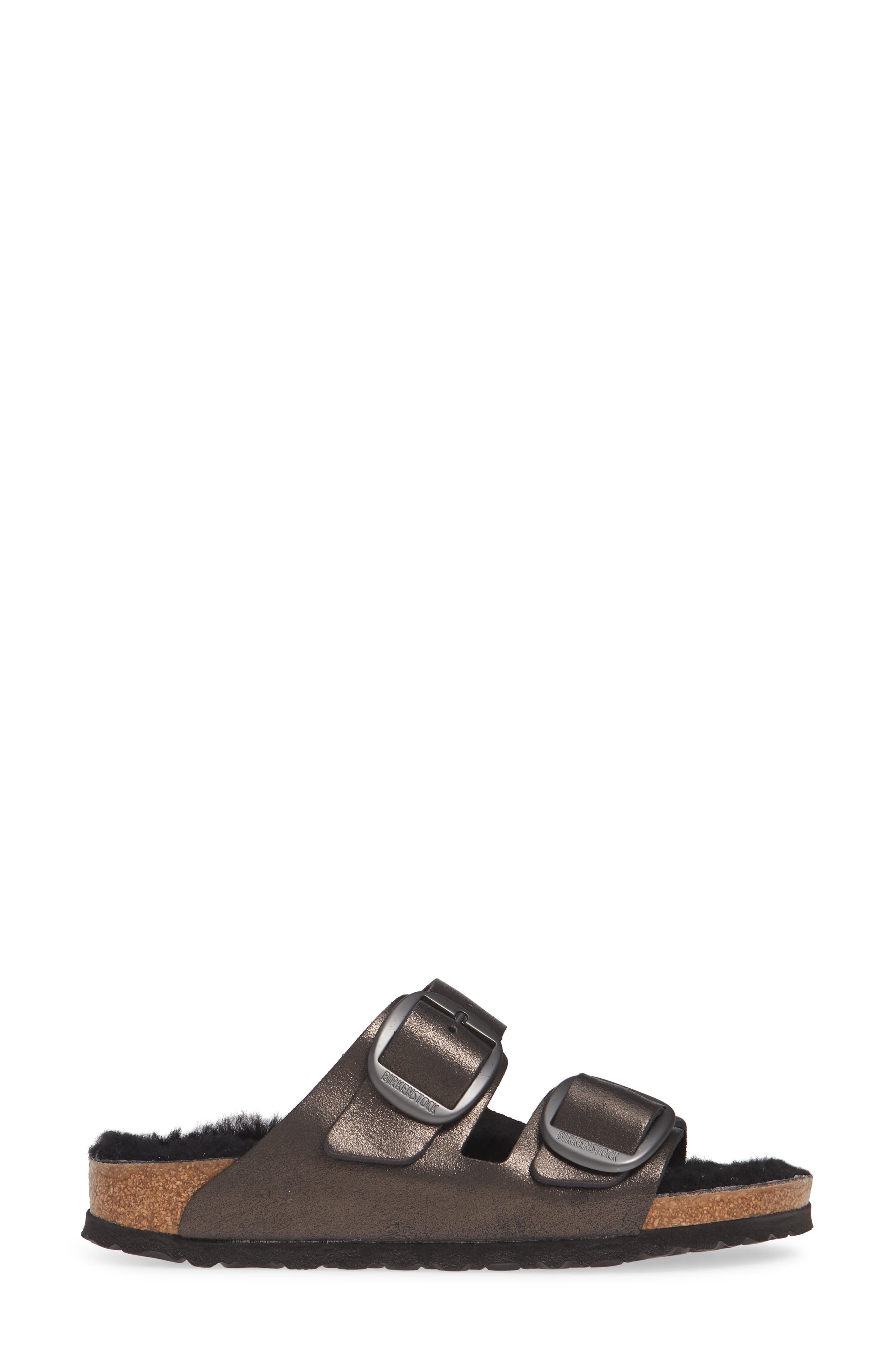 Birkenstock Perfect Pairs Arizona Big Buckle Sandal with Genuine Shearling Lining, Alternate, color, 