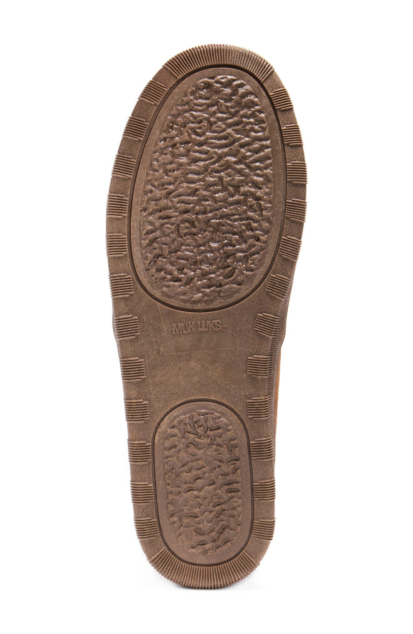 MUK LUKS Paul Printed Berber Suede Faux Fur Lined Slipper, Alternate, color, Tan