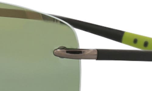 Maui Jim Core 64mm Polarized Rectangular Sunglasses In Green