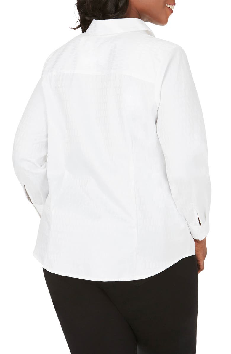 Foxcroft Chrissy Wrinkle Free Chain Jacquard Shirt, Alternate, color, 