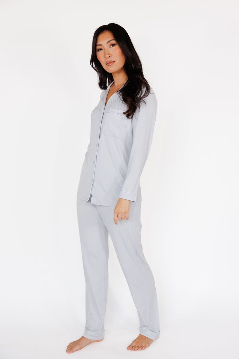 Long Sleeve & Pant Pajama Set, Alternate, color, Powder Blue