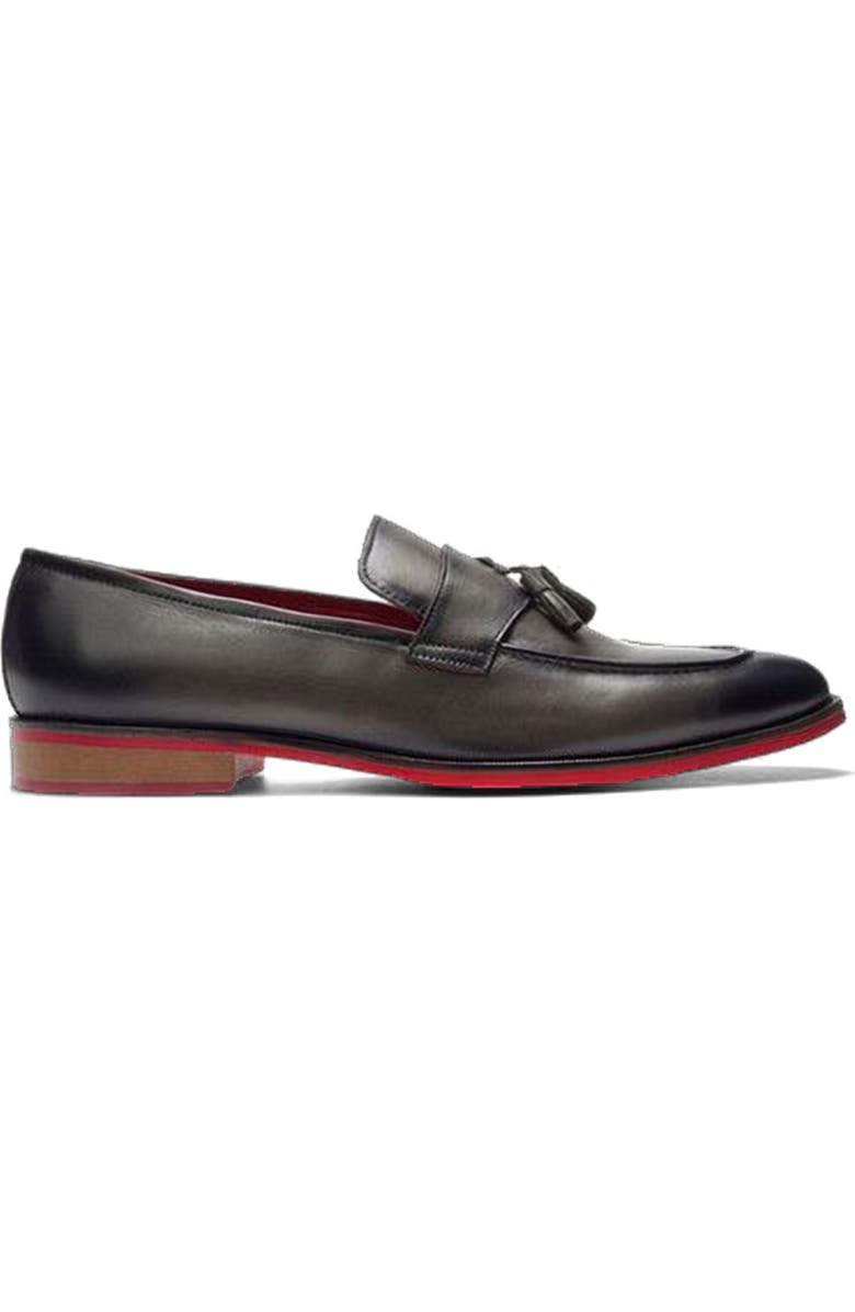 CARLOS SANTANA Encore Tassel Loafer, Main, color, Grey Leather