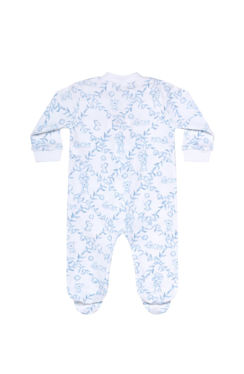Nellapima Blue Bears Trellace Zipper Footie - Baby, Alternate, color, Blue
