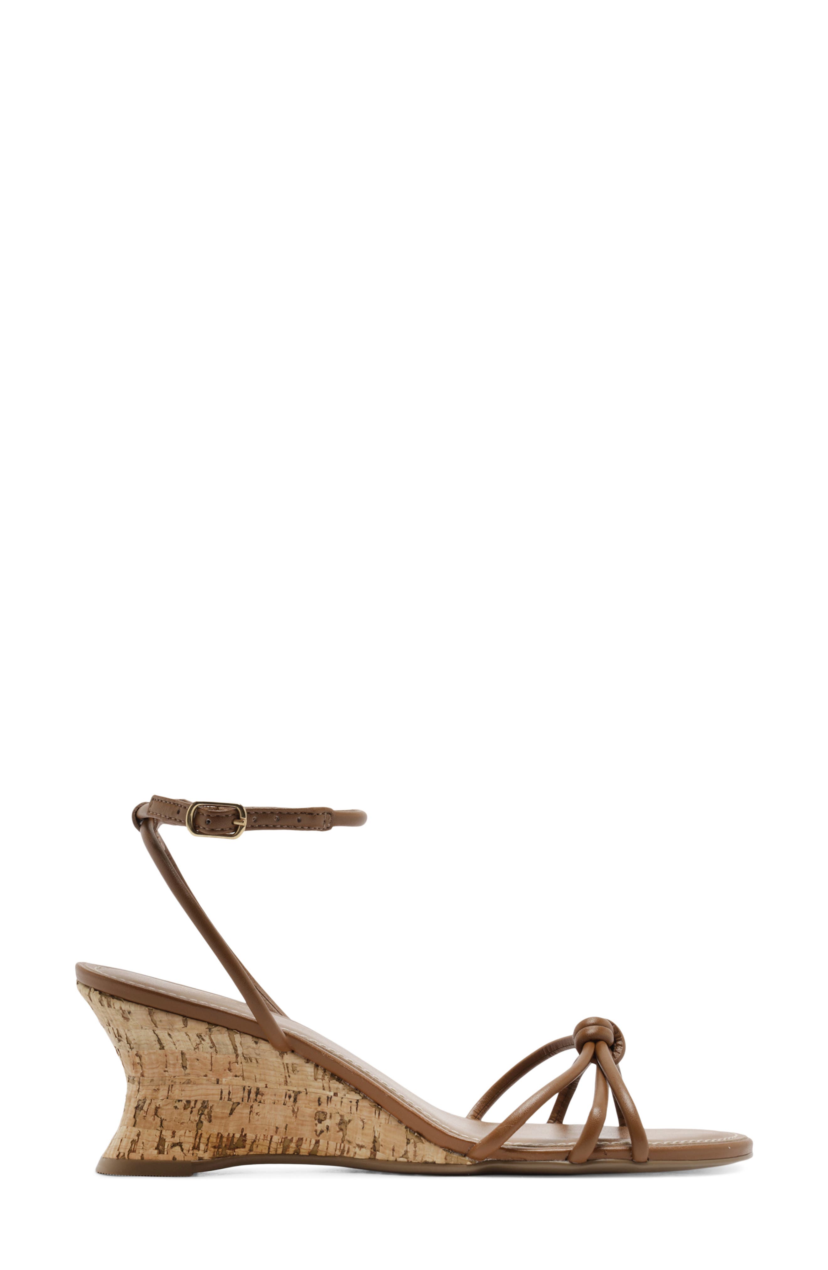 Arezzo Thara Ankle Strap Wedge Sandal, Alternate, color, Soul Natural