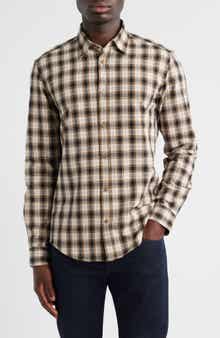 BOSS Roan Slim Fit Plaid Cotton Button-Up Shirt