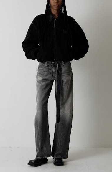 Acne Studios Page Gothik Belted Relaxed Fit Jeans | Nordstrom