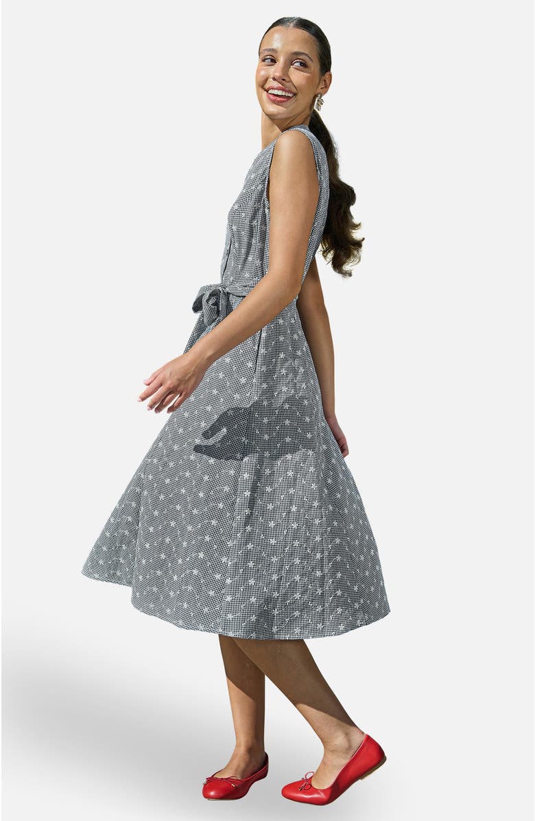 Yumi Broderie Embroidered Shirt Dress, Alternate, color, Black