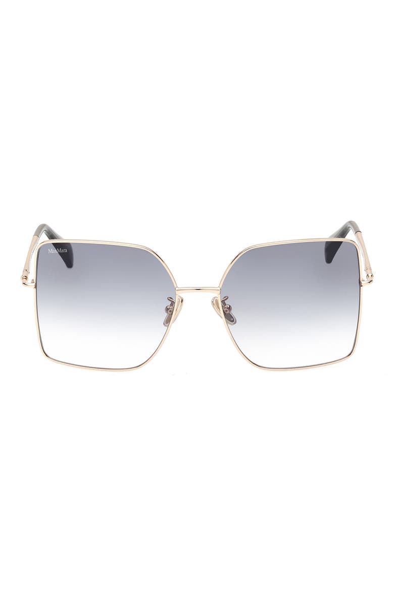 59mm Gradient Butterfly Sunglasses, Main, color, GOLD / GRADIENT GREEN