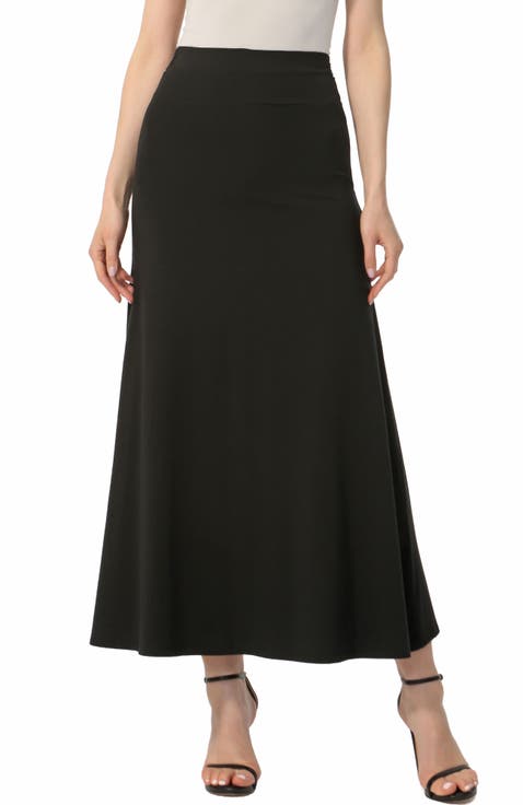 Women
s Waist Ruched Maxi Skirt