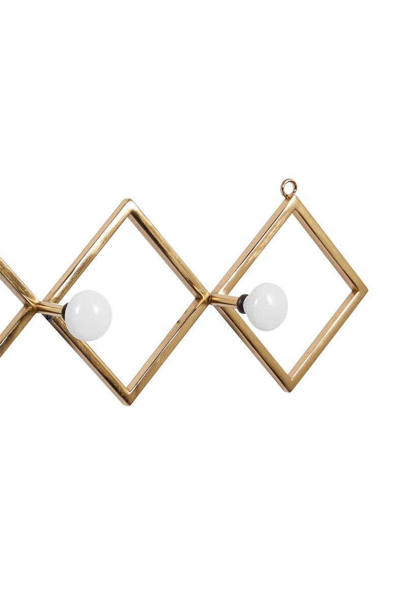 VIVIAN LUNE HOME Goldtone Iron Glam Wall Hook - Set of 3, Alternate, color, Gold