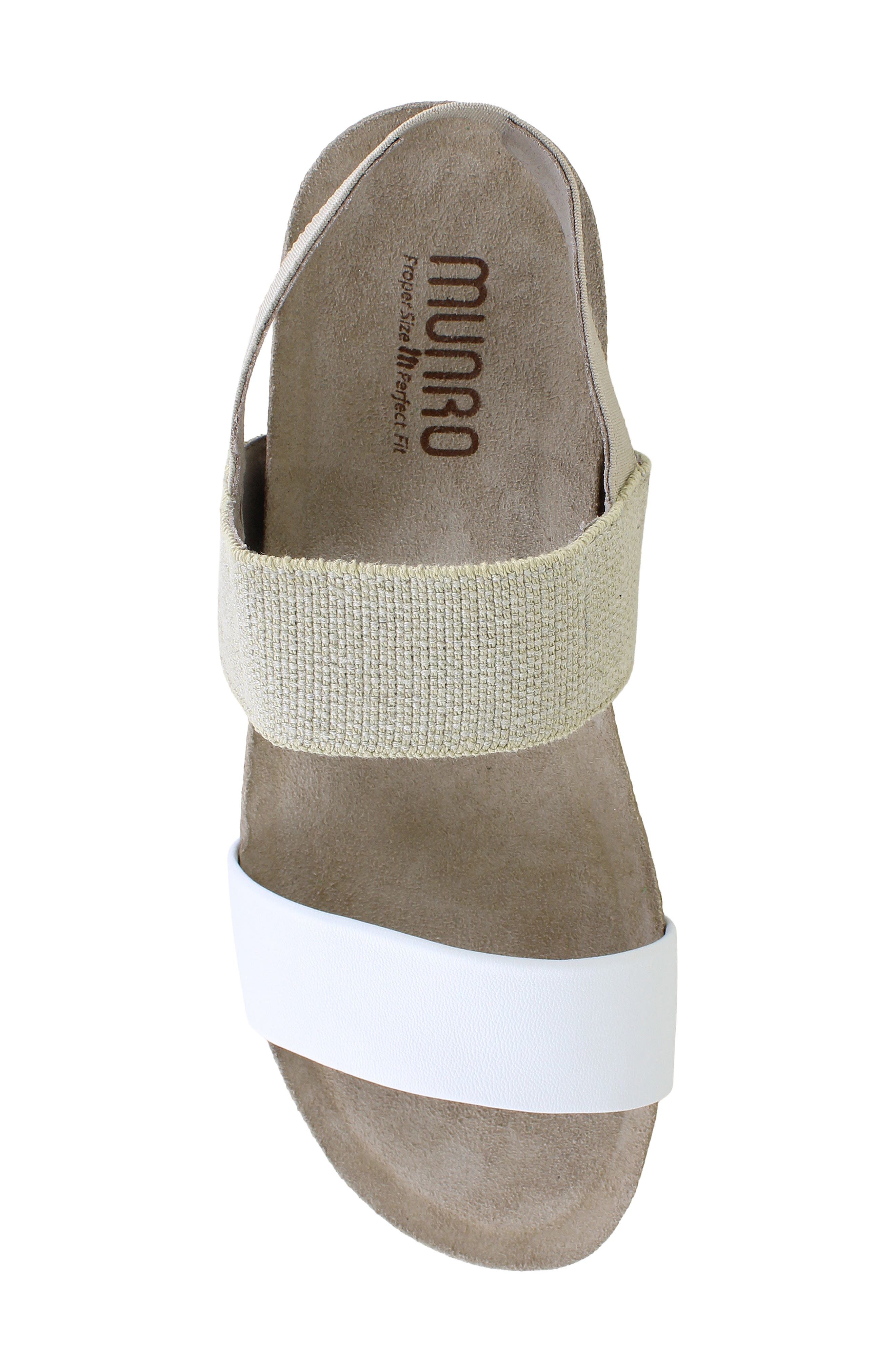 Munro Pisces Sandal, Alternate, color, White/ Natural