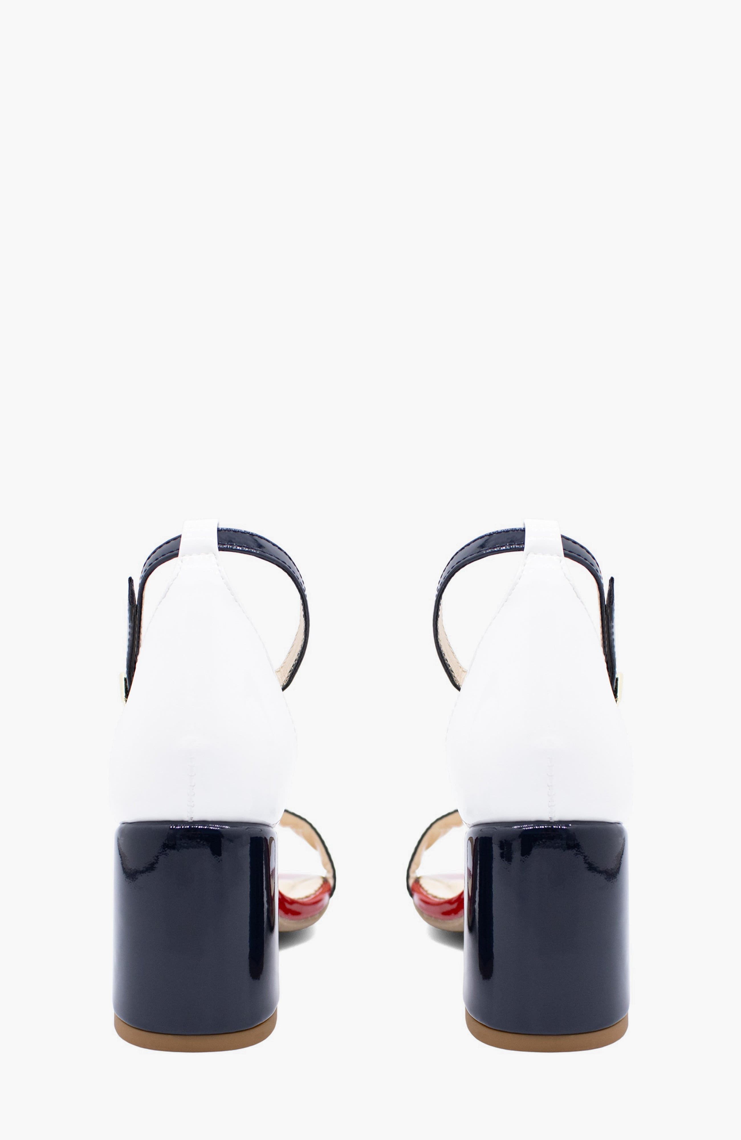 Loved Block Heel Sandal, Alternate, color, Navy / White / Red