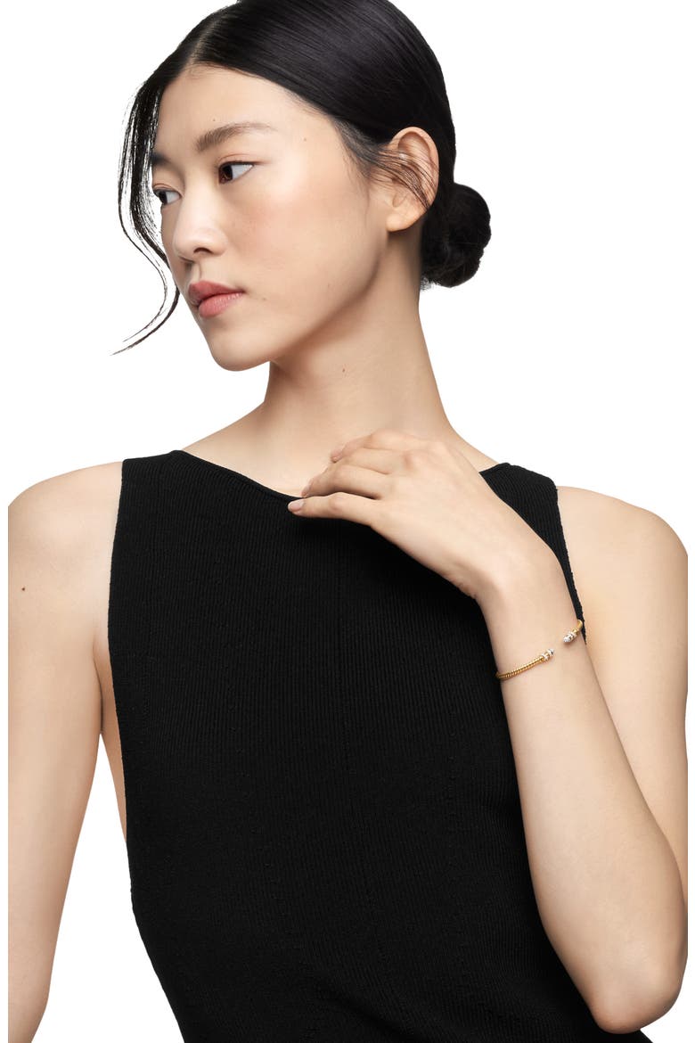 Petite Helena Cablespira® Bracelet in 18K Yellow Gold with Diamonds, 3mm, Alternate, color, GOLD