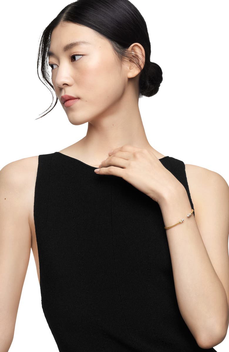 David Yurman Petite Helena Cablespira<sup>®</sup> Bracelet in 18K Yellow Gold with Diamonds, 3mm, Alternate, color, Diamond/ Yellow Gold