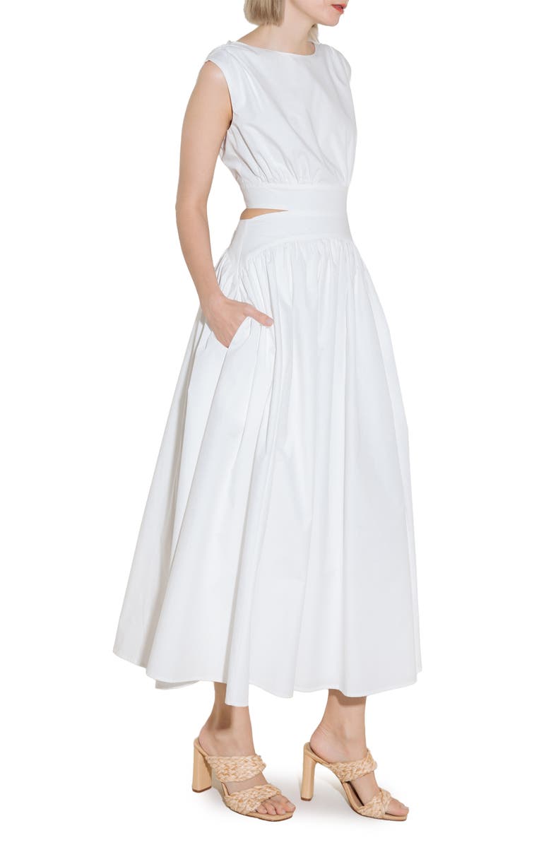 FREEMARKET Cutout Cotton Maxi Dress, Alternate, color, 