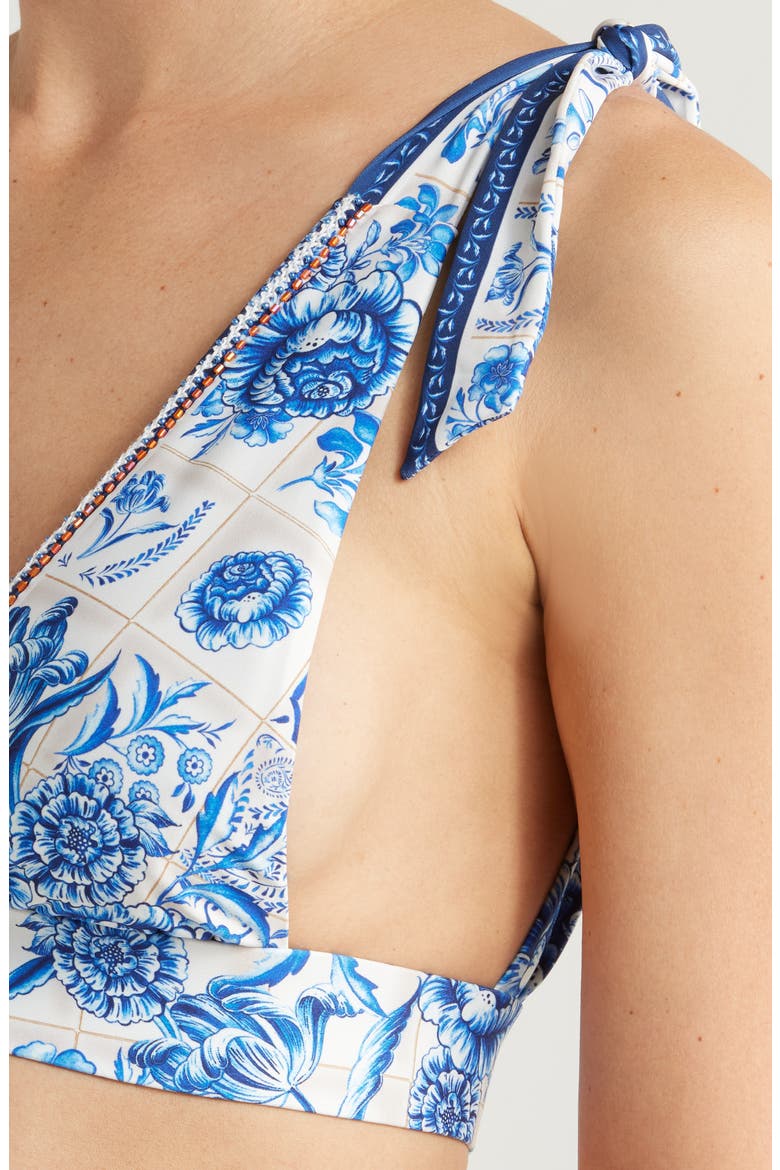 Laurie Azure Tie Strap Bikini Top, Alternate, color, BLUE MULTICOLOR