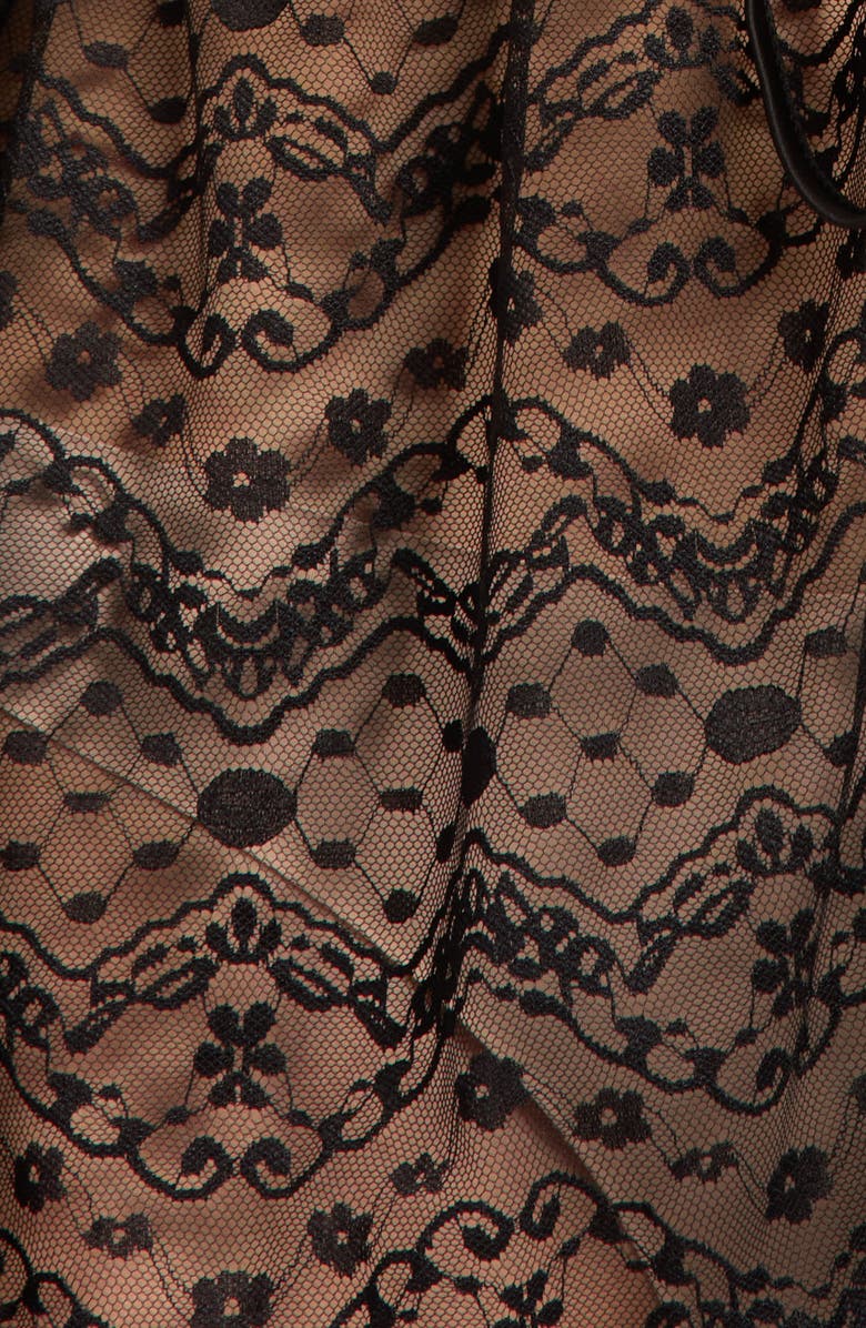 KILO BRAVA Embroidered Sheer Mesh Robe, Alternate, color, Black