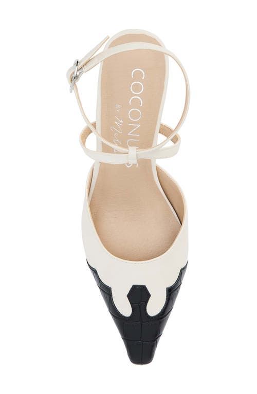 Coconuts By Matisse Florence Kitten Heel Spectator Pump In Ivory/black