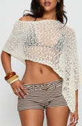 Princess Polly Boni Knit One-Shoulder Poncho
