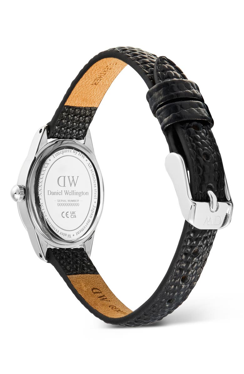 Daniel Wellington Ophelia Mini Leather Strap Watch, 22mm x 25.5mm, Alternate, color, Silver-Tone/ Blue/ Black