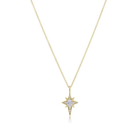 Lab Grown Diamond Starburst Necklace
