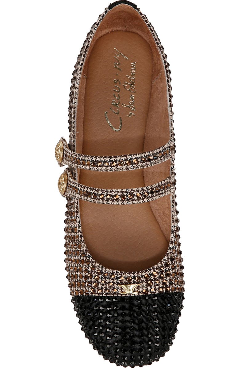 Circus NY by Sam Edelman Zoey Cap Toe Mary Jane Flat, Alternate, color, Black Natural Multi