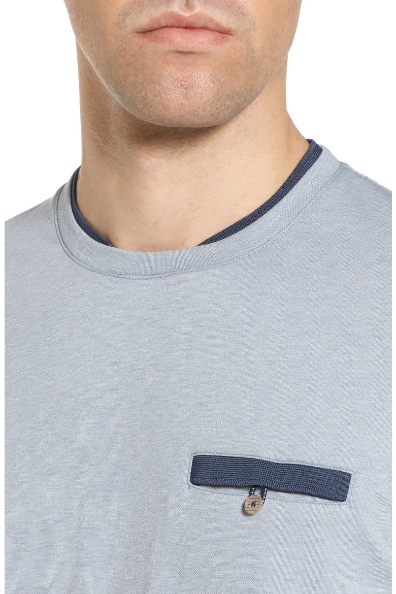 Climb Mouline Layered Pocket T-Shirt, Alternate, color, LIGHT BLUE
