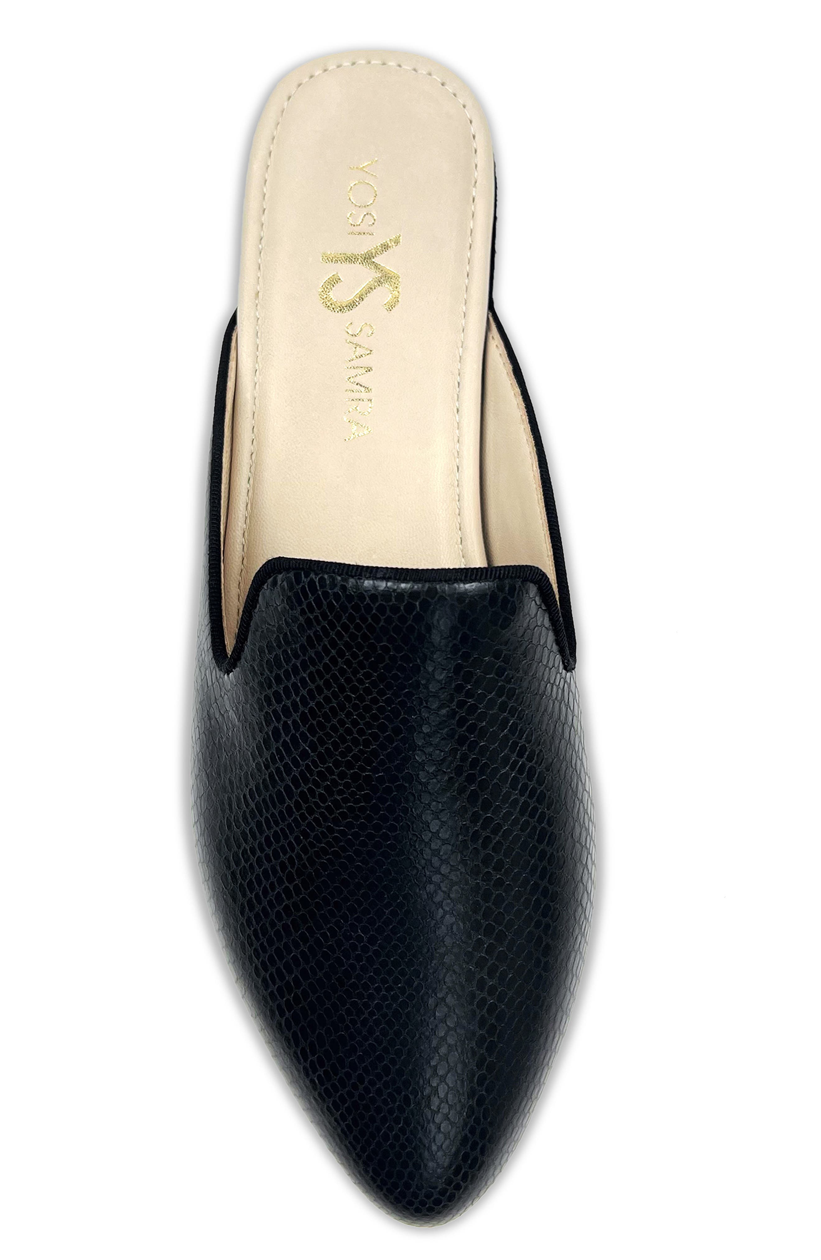 Yosi Samra Vidi Snake Embossed Mule, Alternate, color, 