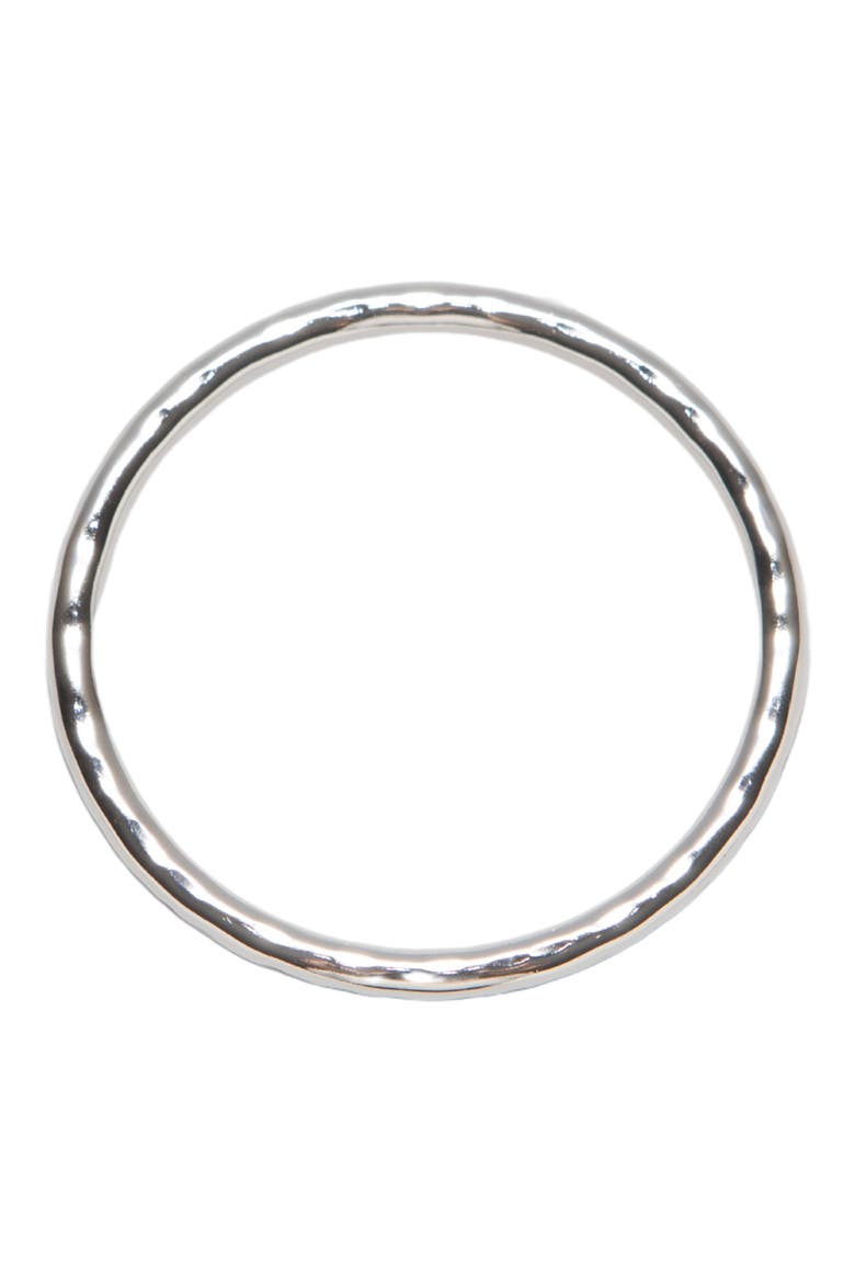 Hammered Bangle, Main, color, SILVER