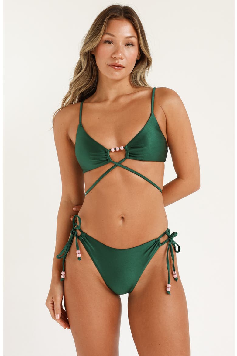 Elegance Bandeau Bikini Top, Main, color, Hunter