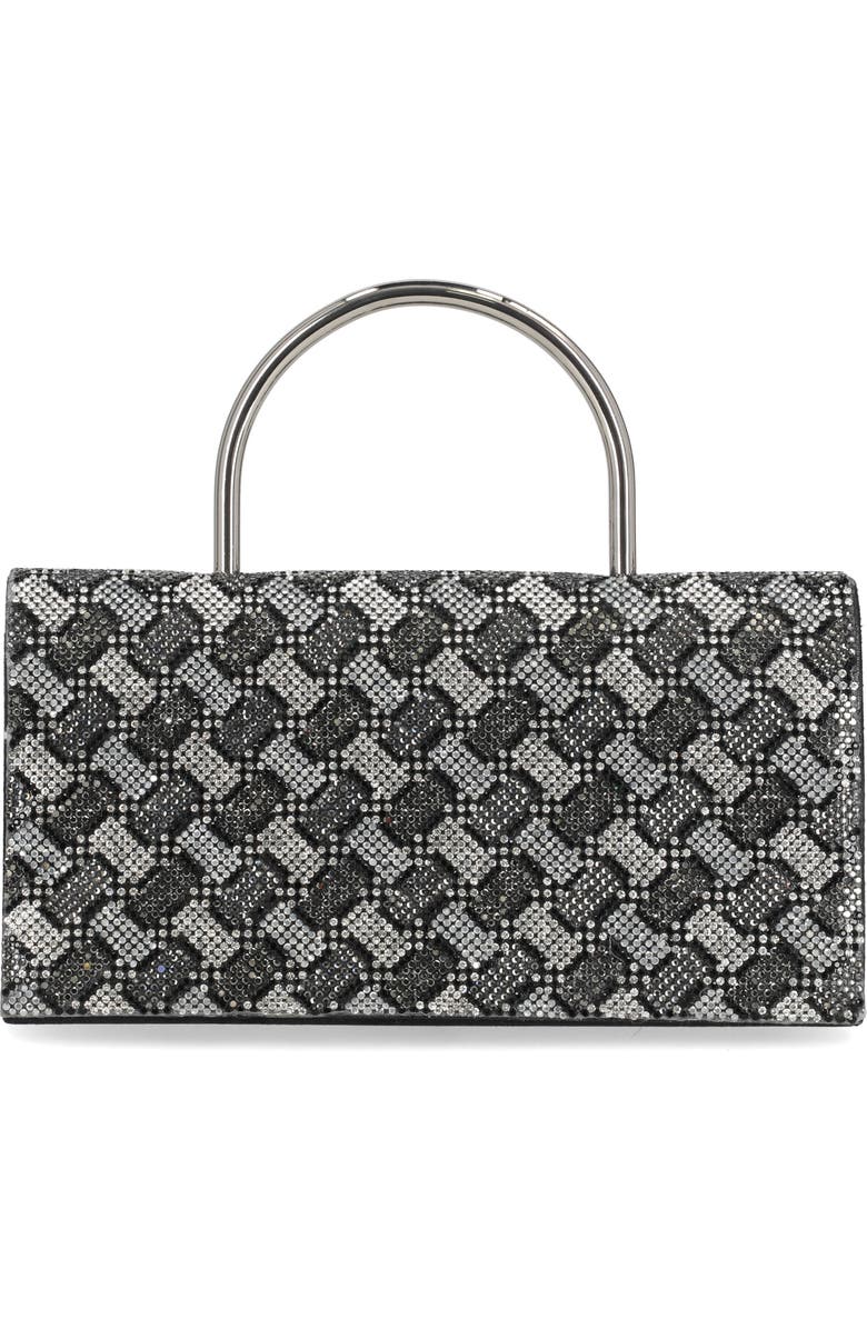 Jessica McClintock Corbin Microstone Top Handle Clutch, Main, color, Black Multi