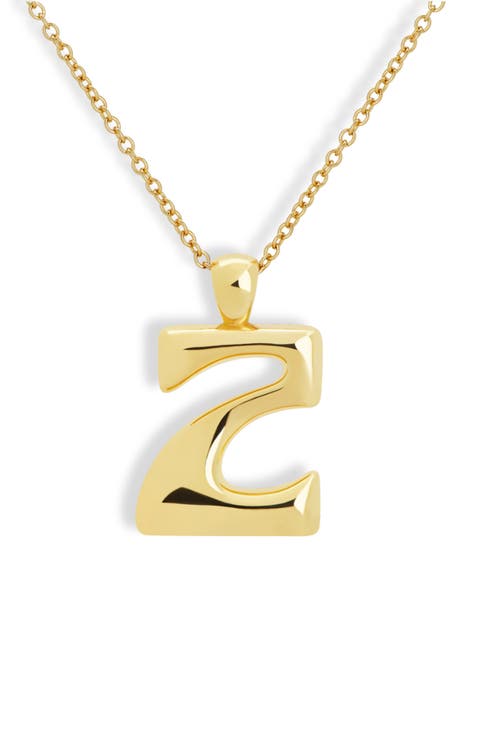Blake Bubble Letter Pendant Necklace