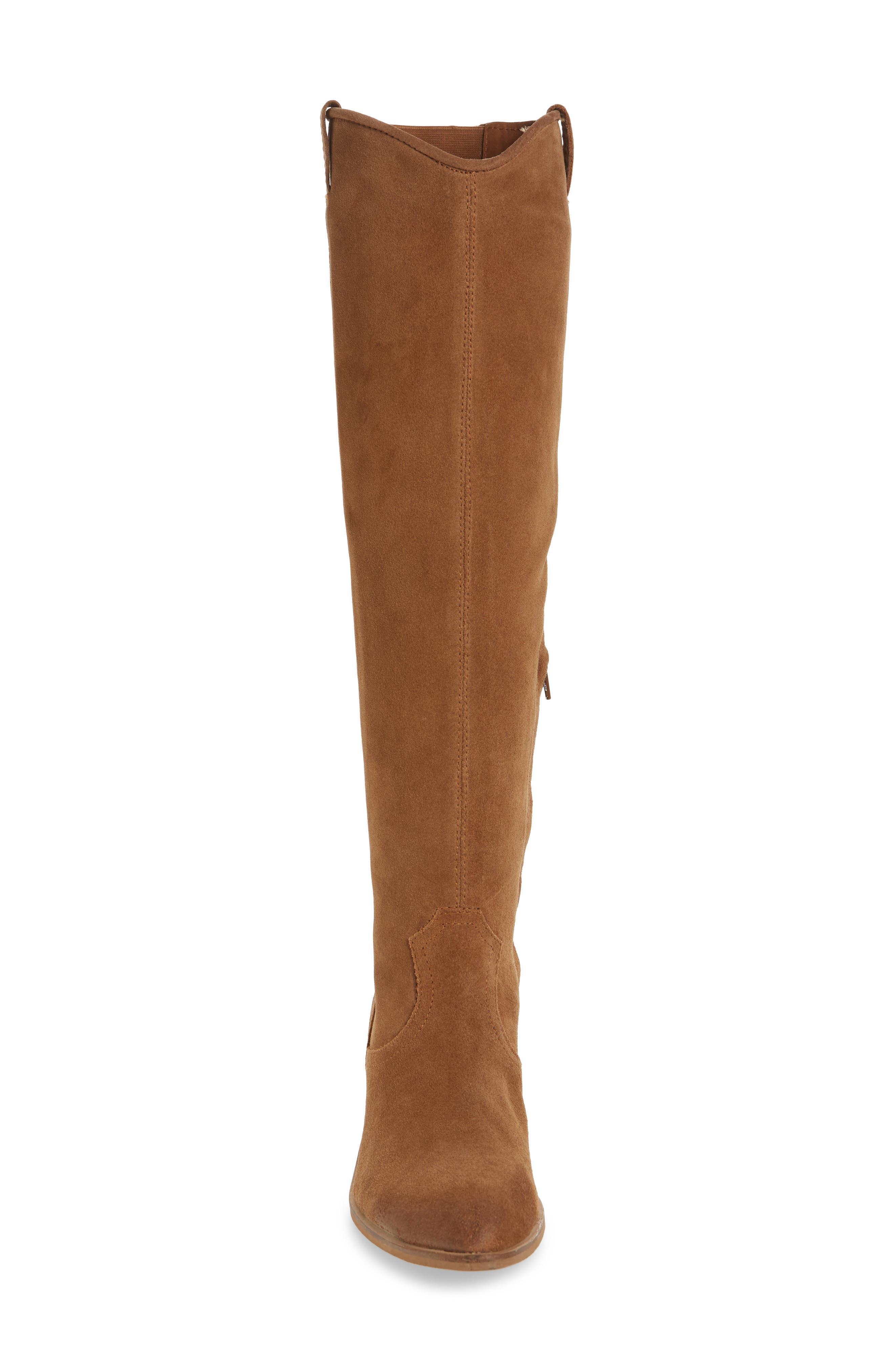 Delano Knee High Boot, Alternate, color, TAN LEATHER
