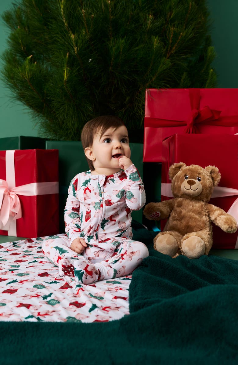 Posh Peanut Lachlan Fitted Convertible One-Piece Pajamas, Alternate, color, White