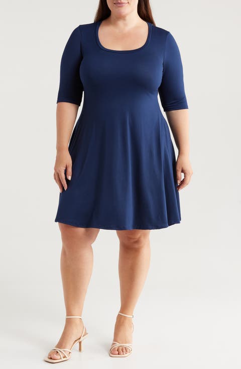 Scoop Neck Jersey Dress