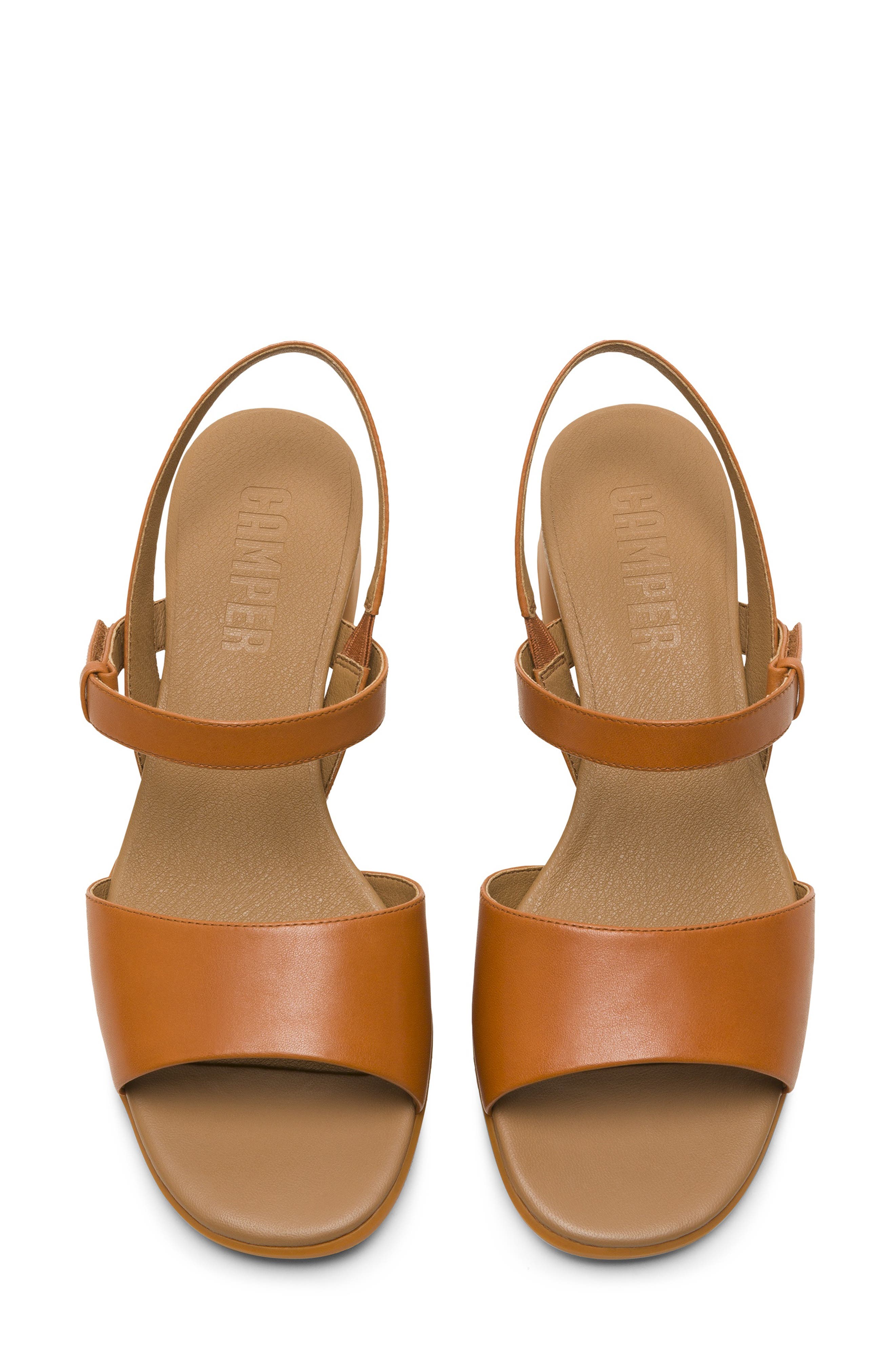 Camper Katie Block Heel Sandal, Alternate, color, Medium Brown