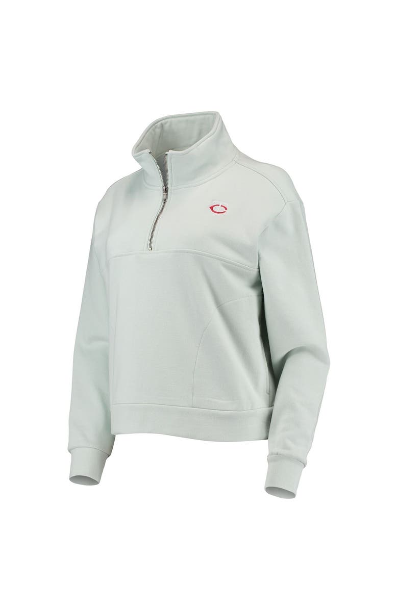 THE WILD COLLECTIVE Women's The Wild Collective Light Blue Minnesota Twins Two-Hit Quarter-Zip Pullover Top, Alternate, color, Light Blue