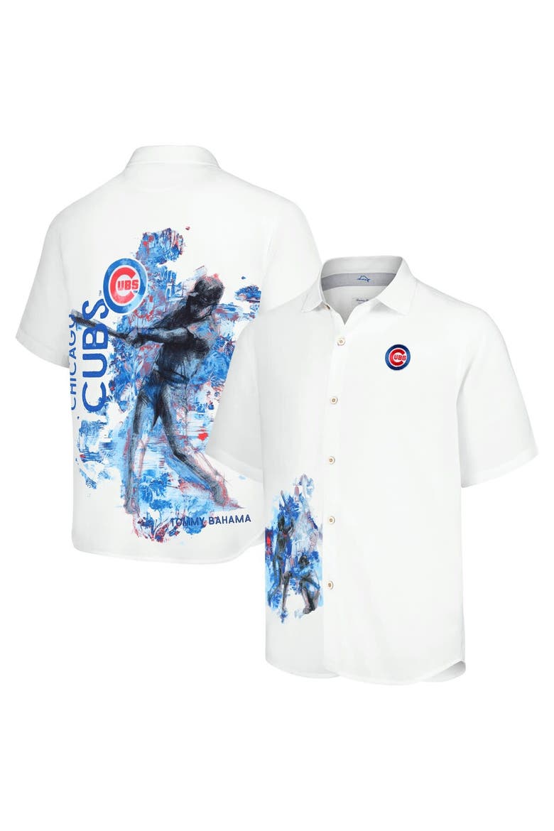 Men's Tommy Bahama White Chicago Cubs Veracruz Ace Islanders Button-Up Shirt, Alternate, color, White