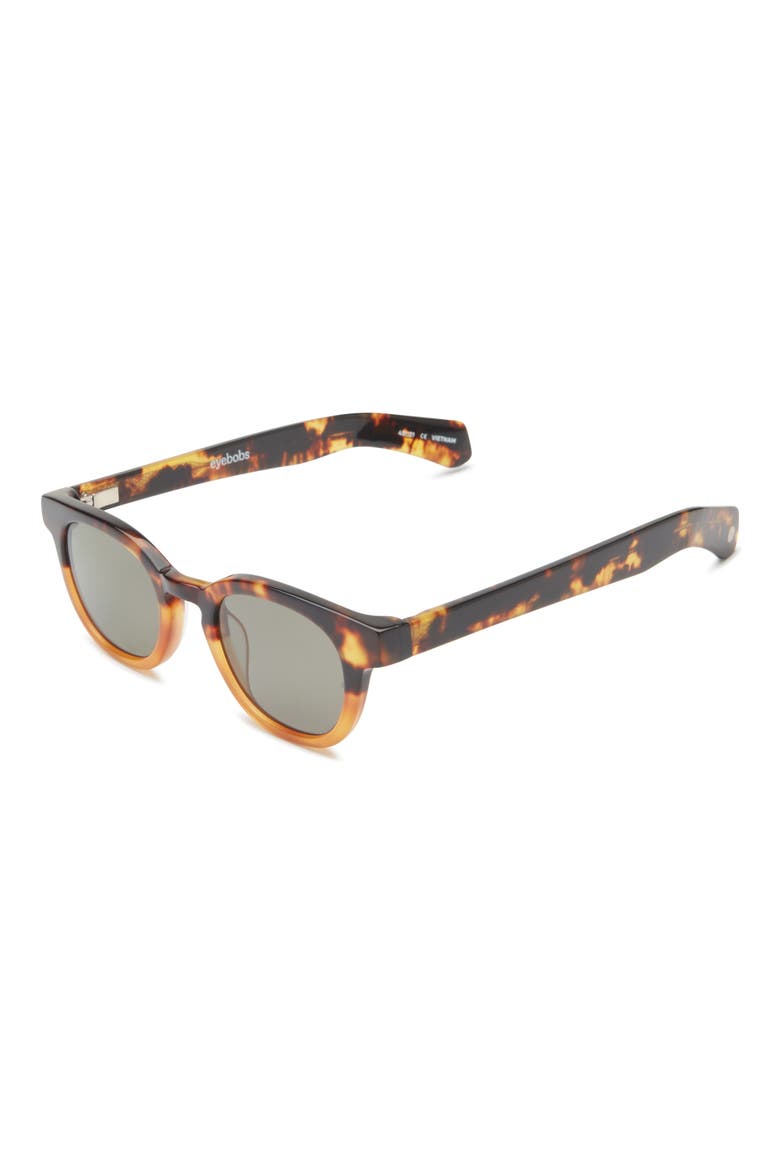 Total Wit 45mm Round Polarized Sunglasses, Alternate, color, TORTOISE / AMBER / GREY