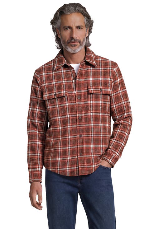 High Pile Lined Rain Defense Authentic Flannel Shirt Jacket