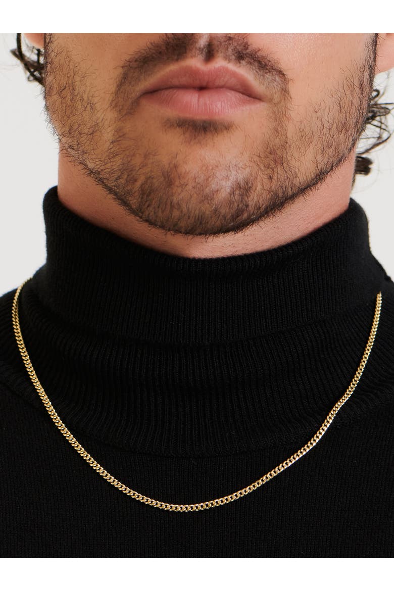 Cuban Chain Necklace in 14K Gold, Alternate, color, Yellow Gold