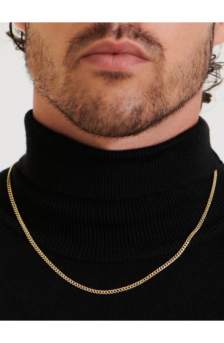 DEVATA Cuban Chain Necklace in 14K Gold, Alternate, color, Yellow Gold